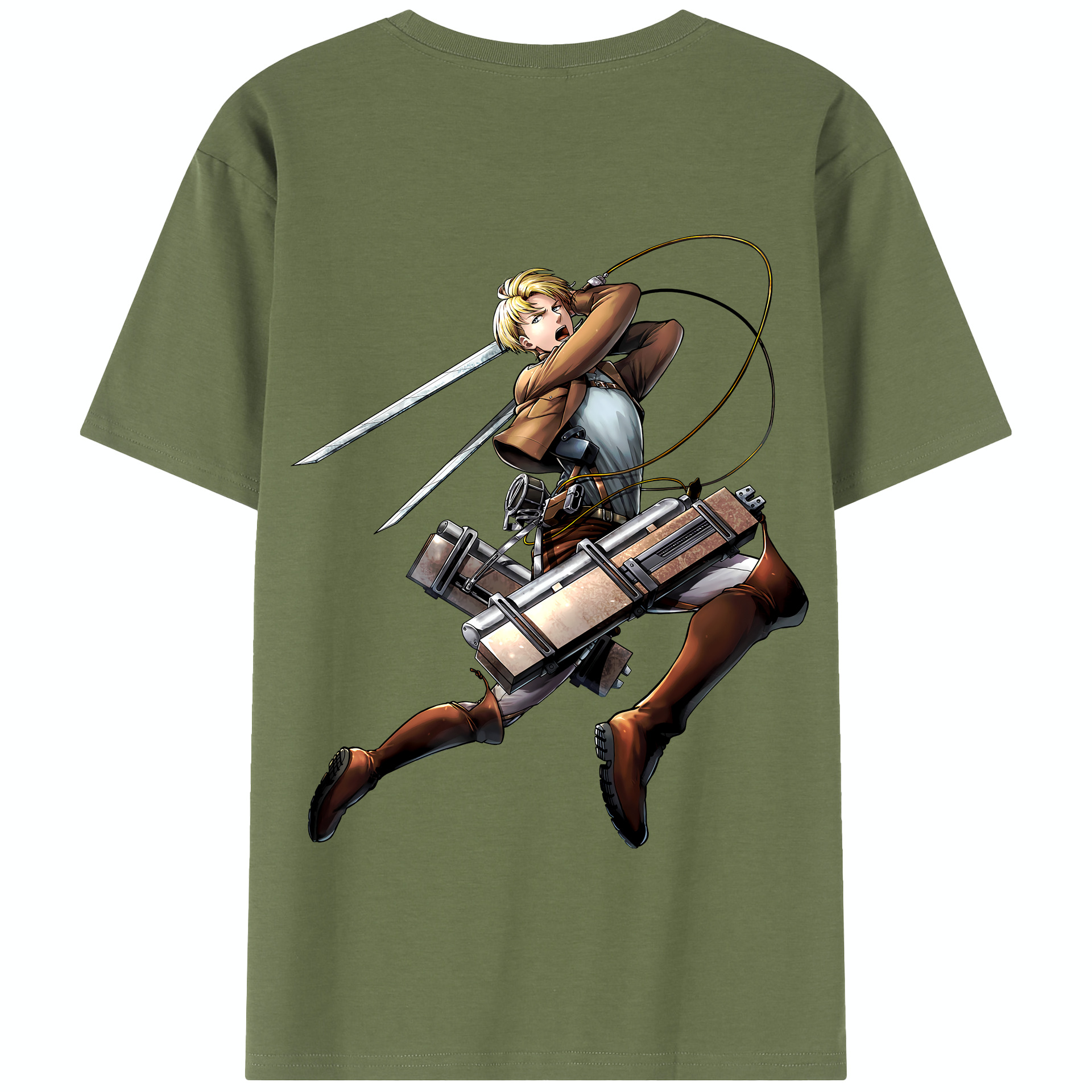 （画像用） 進撃の巨人 Attack on Titan 綿100％半袖Tシャツ（背面プリント）